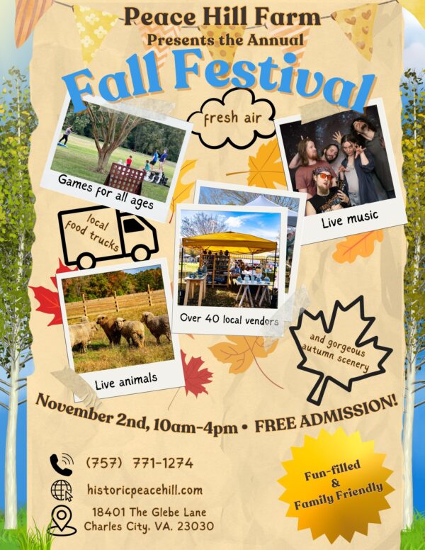 Peace Hill Farm Fall Festival - November 2nd, 2024